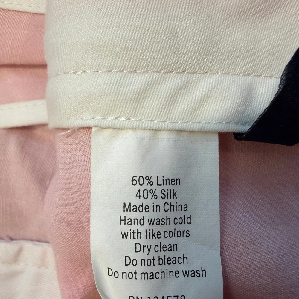 Vineyard Vines Clubhouse Linen Silk Pants Mens 38x32 Pink Summer Golf Preppy